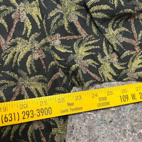 Chiamare Button Down Men XL Black Palm Trees Short Sleeve Hawaiian Tropical - Picture 8 of 9